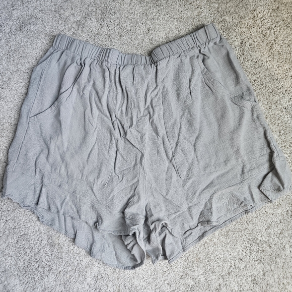 Gray Ruffle Shorts - Picture 1 of 1